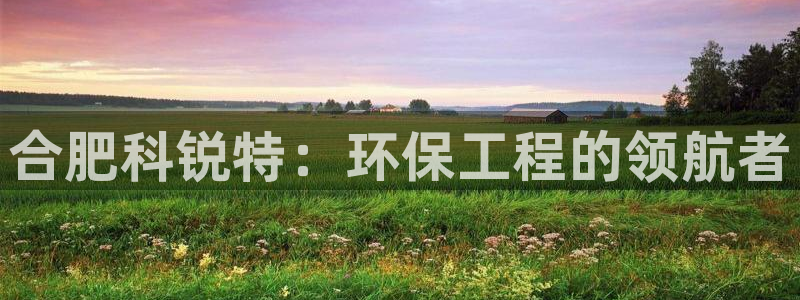 彩名堂计划app新版：合肥科锐特：环