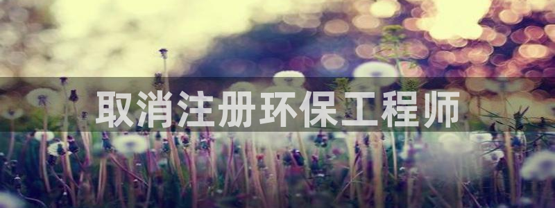 彩名堂是什么：取消注册环保工程师