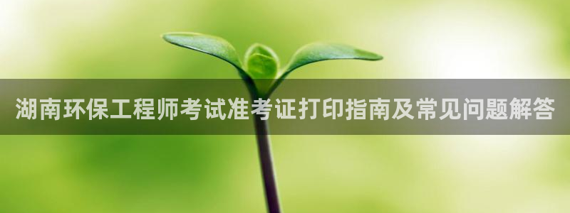 彩名堂免费计划官网5.0.0：湖南环保工程师考试准考证打印指南及常见问题解答