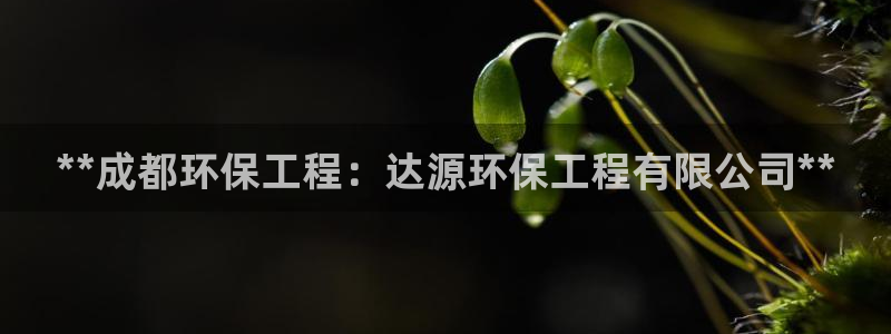 彩名堂苹果客户端：**成都环保工程：