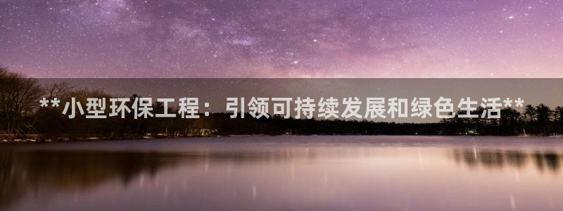 彩名堂客户端加拿大：**小型环保工程