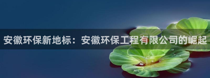 为什么彩名堂今天不能用：安徽环保新地