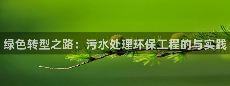 彩名堂App下载：绿色转型之路：污水