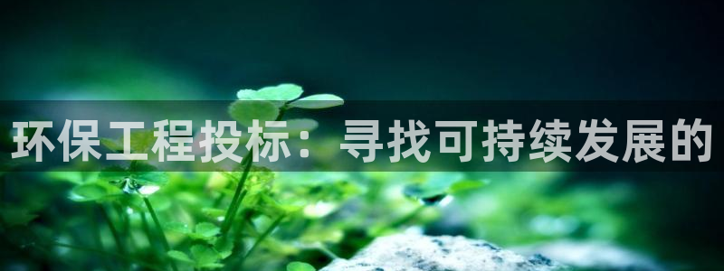 彩名堂免费计划官网5.0app：环保工程投标：寻找可持续发展